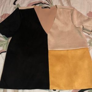 Zara block color top - medium